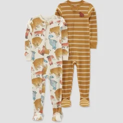 Carter's Just One You®️ Toddler Boys' 2pk Bear Fox And Striped Footed Pajama - Gold -Carter's Shop GUEST d8016717 c3c2 47b9 abca 3a1122f51664