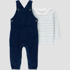 Carter's Just One You® Baby Boys 2pc Striped Long Sleeve T-Shirt And Overalls Set - Blue -Carter's Shop GUEST e068c3b9 433b 436d 8667 d703b6c5da2a