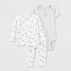 Carter's Just One You® Baby 3pc Rhino Cardigan Set - White/Gray -Carter's Shop GUEST e11f2205 97b9 400b bfe2 5be42f818225