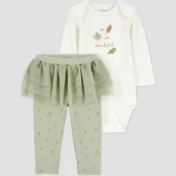 Carter's Just One You® Baby Girls' 2pc Thanksgiving Thankful Tutu Top & Bottom Set - Green -Carter's Shop GUEST e4e78c61 055a 4df4 b3f1 757346a4ca99