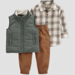 Carter's Just One You®️ Baby Boys' Plaid Top & Bottom Set - Green/Brown -Carter's Shop GUEST e53fcf06 a8cc 4bba a34e 7130823a8414