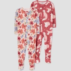 Carter's Just One You®️ Toddler Girls' 2pk Fox And Floral Footed Pajama - Pink -Carter's Shop GUEST ea8479ed da9a 4525 8c33 59d5c73ece26