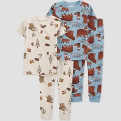 Carter's Just One You® Toddler Boys' Bears And Woodland Short Sleeve Pajama Set - Cream/Blue -Carter's Shop GUEST eac355b9 d9c2 4735 a2e8 4e1d80adab2f