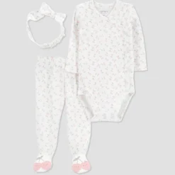 Carter's Just One You® Baby Girls' 3pc Footed Headband Top & Bottom Set - Pink -Carter's Shop GUEST ef263a4f ac03 486b b01d 78a1f715ca43