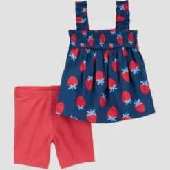 Carter's Just One You® Baby Girls' Strawberries Top & Bottom Set - Blue/Red -Carter's Shop GUEST f374da54 8172 41b7 8fdf 12ae9d2cacc5