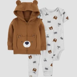 Carter's Just One You® Baby Boys' Bear Cotton Cardigan & Bodysuit Set - Brown -Carter's Shop GUEST f9dd3d8c 8f1b 44af 9d2d a6f47f761754