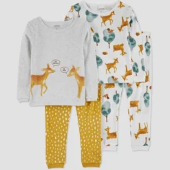 Carter's Just One You® Toddler Girls' Deer And Trees Long Sleeve Pajama Set - Gray/Yellow -Carter's Shop GUEST ffed1346 b38b 458b 9ecd 709387b1e469